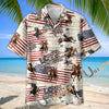 Unijames Love Racing Horse American Flag Hawaiian Shirt