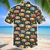 Unijames Retro Camper Trailer Cactus Pattern Hawaiian Shirt