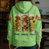 Uni Sunflower Cow Faith Family Farm Unisex Hoodie