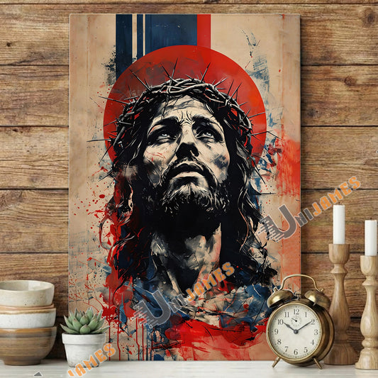 Unijames Jesus Crown of Thorns Abstract Canvas Art