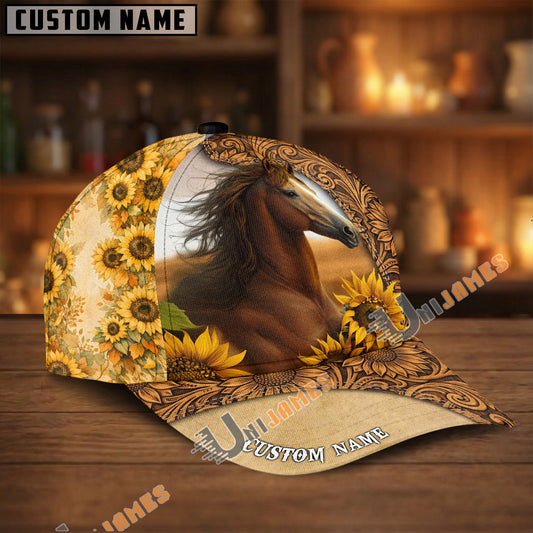Unijames Sunflower Spirit Horse – Western Leather Cap