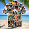 Unijames Bigfoot Explore The World Camping Sticker Hawaiian Shirt