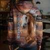 Uni Sunset Palomino Personalized Horse 3D Hoodie