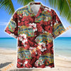 Unijames Hippie Camping Van Red Hibiscus Hawaiian Shirt