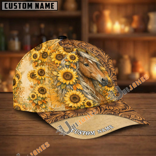 Unijames Sunflower Horse Rustic Western Cap