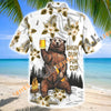 Unijames Camping Bear Drinks Cup Beer Hawaiian Shirt