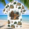 Unijames Bigfoot Couple Camping RV Forest Hawaiian Shirt