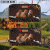 Uni Thoroughbred Happiness Sunflower Custom Name 3D Leather Clutch