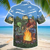 Unijames Bigfoot And Alien Camping Bonfire Hawaiian Shirt