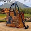 Unijames Friesian Never Walk Alone Custom Name 3D Leather Handbag