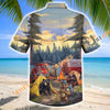 Unijames Bear Family Camping Trailer Forest Hawaiian Shirt