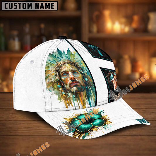 Unijames Turquoise Blessings: Jesus & Horse Cross Art Cap