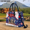 Unijames Morgan America Lover Custom Name 3D Leather Handbag