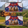 Uni Thoroughbred America Lover Custom Name 3D Leather Clutch