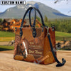 Unijames Thoroughbred Never Walk Alone Custom Name 3D Leather Handbag