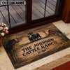 Uni Rustic Wood Barn & Windmill Entryway Custom Name And Year Cow Welcome Doormat (10 Breeds)