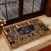 Uni Don't Step On My Face Custom Name And Year Cow Welcome Doormat (10 Breeds)