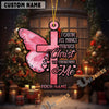 UniJames Personalized Faith & Strength Butterfly Cross Acrylic Ornament