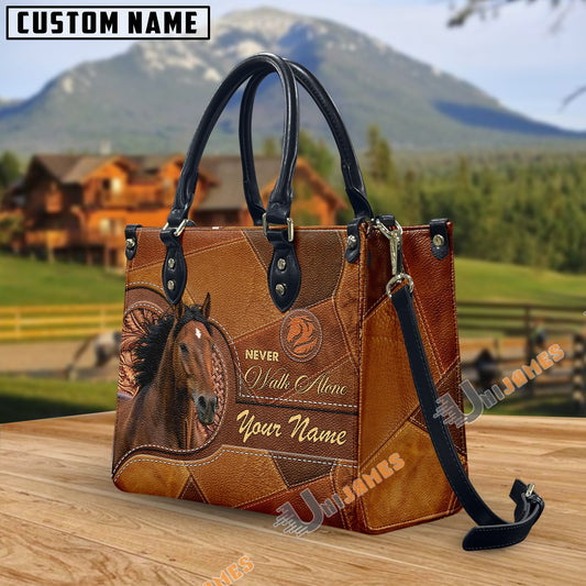 Unijames Morgan Never Walk Alone Custom Name 3D Leather Handbag