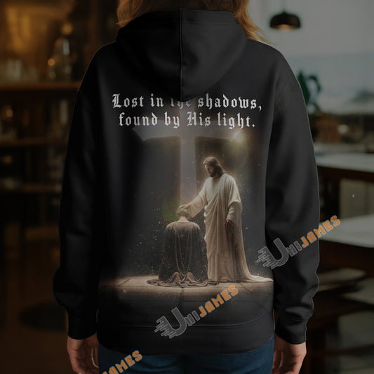 Unijames Lost in the Shadows, Found by His Light 3D Hoodie