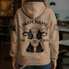 Uni Personalized Name & Farm Name Adorable Farm Calf Hoodie (10 Cattle Breeds)