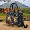 Unijames Morgan Leather Heart Pattern Custom Name 3D Leather Handbag