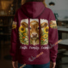 Uni Sunflower Cow Faith Family Farm Unisex Hoodie