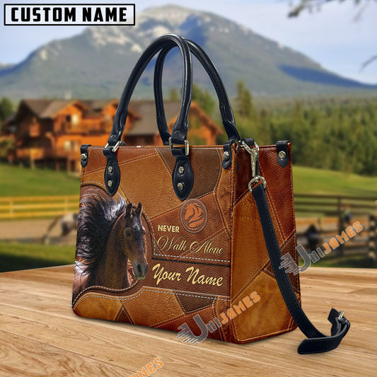 Unijames Hackney Never Walk Alone Custom Name 3D Leather Handbag