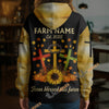 Uni Personalized Name & Farm Name Jesus Blessed This Farm Christian Hoodie (10 Cattle Breeds)