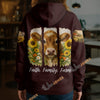 Uni Sunflower Cow Faith Family Farm Unisex Hoodie