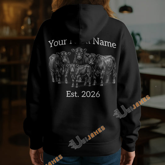 Uni Personalized Ranch Cattle Hoodie