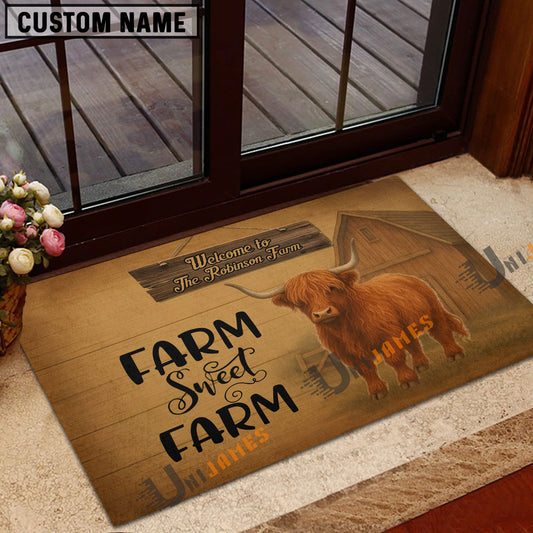 UniJames Farm Sweet Farm Vintage Doormat (12 Cattle Breeds)