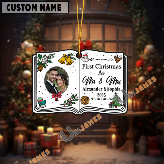UniJames Personalized First Christmas As Mr & Mrs Acrylic Ornament