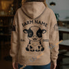 Uni Personalized Name & Farm Name Adorable Farm Calf Hoodie (10 Cattle Breeds)