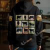 Uni Vintage Cow Silhouette Patchwork Unisex Hoodie