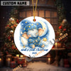 UniJames Personalized First Christmas Baby Elephant Acrylic Ornament