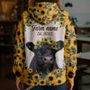 Uni Sunflower Crown Cow – Personalized Farm Hoodie (8 Cattle Breeds)