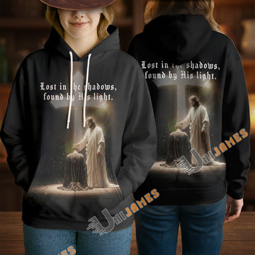 Unijames Lost in the Shadows, Found by His Light 3D Hoodie