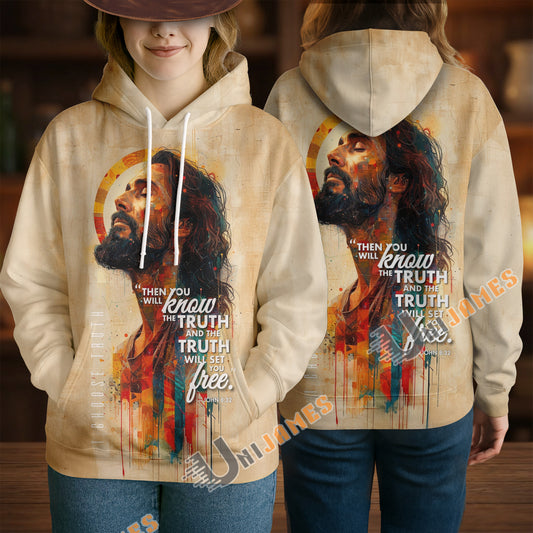 Unijames Divine Revelation Christ Portrait 3D Hoodie