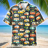 Unijames Retro Camper Trailer Cactus Pattern Hawaiian Shirt