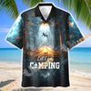 Unijames Let's Go Camping UFO Abduction Night Forest Hawaiian Shirt