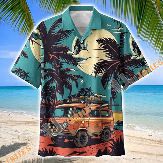 Unijames Moonlight Camping Adventure Hawaiian Shirt
