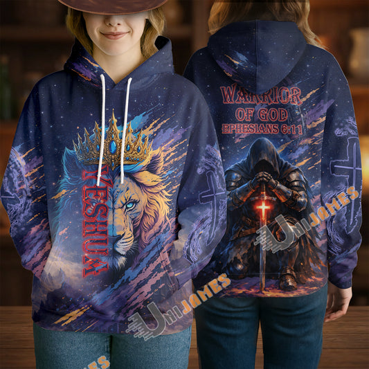 Unijames Crowned Lion of Judah Prophetic 3D All-Over Print Hoodie