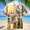Unijames I Like Beer and Horse Racing Hawaiian Shirt
