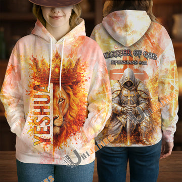 Unijames Lion of Judah & Armor of God Christian 3D All-Over Print Hoodie