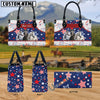 Unijames Appaloosa America Lover Custom Name 3D Leather Handbag