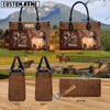 Uni Just A Girl Who Loves Horses Personalized Leather Bag