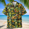 Unijames Funny Camping Doodle Elements Summer Hawaiian Shirt
