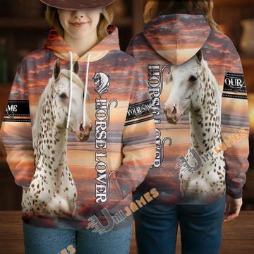 Uni Golden Sky Appaloosa Personalized Horse 3D Hoodie