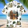 Unijames Bigfoot Couple Camping RV Forest Hawaiian Shirt